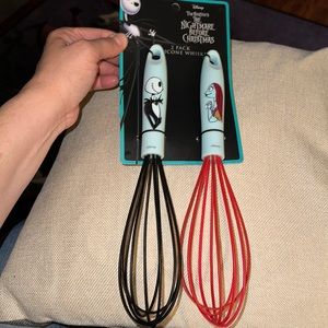DISNEY NIGHTMARE BEFORE CHRISTMAS KITCHEN SET OF 2 SILICONE WHISK